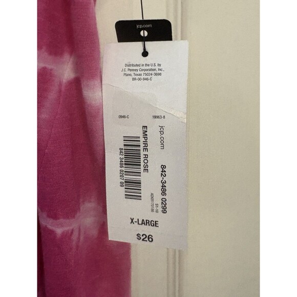 a.n.a. Women's Tye Dye Lace Back Tank Top Empire Rose Pink Size X-LARGE - Picture 6 of 8